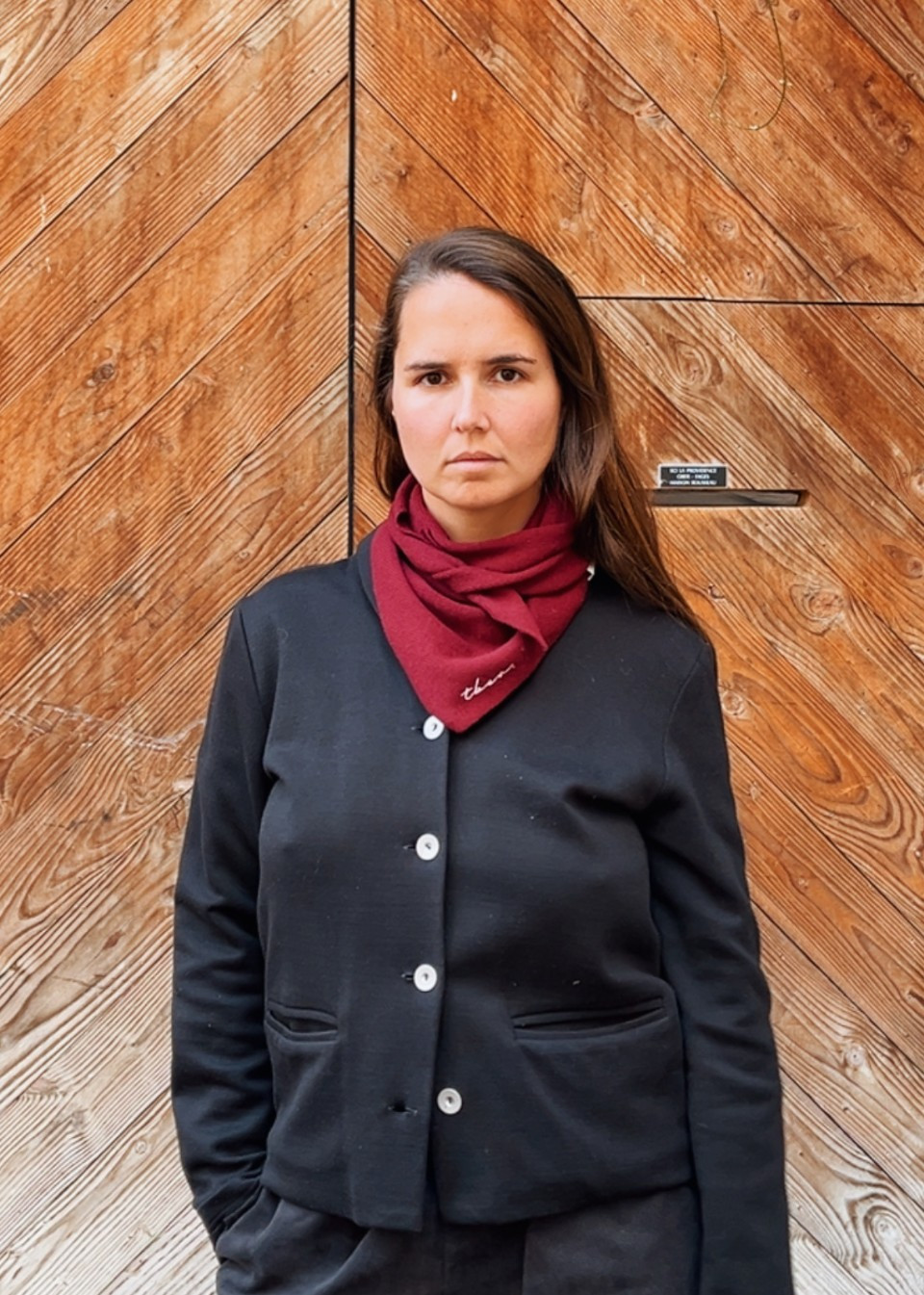 Burgundy triangle scarf - TBCo