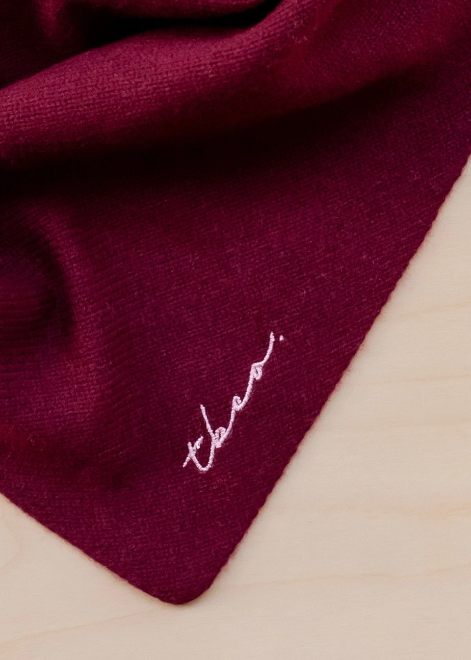 Burgundy triangle scarf - TBCo