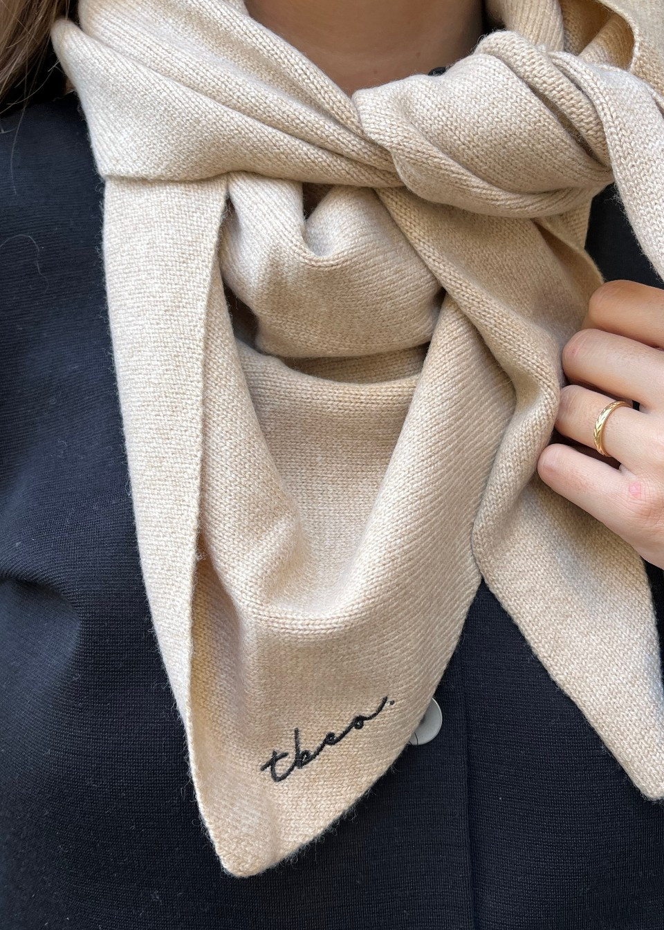 Beige triangle scarf - TBCo