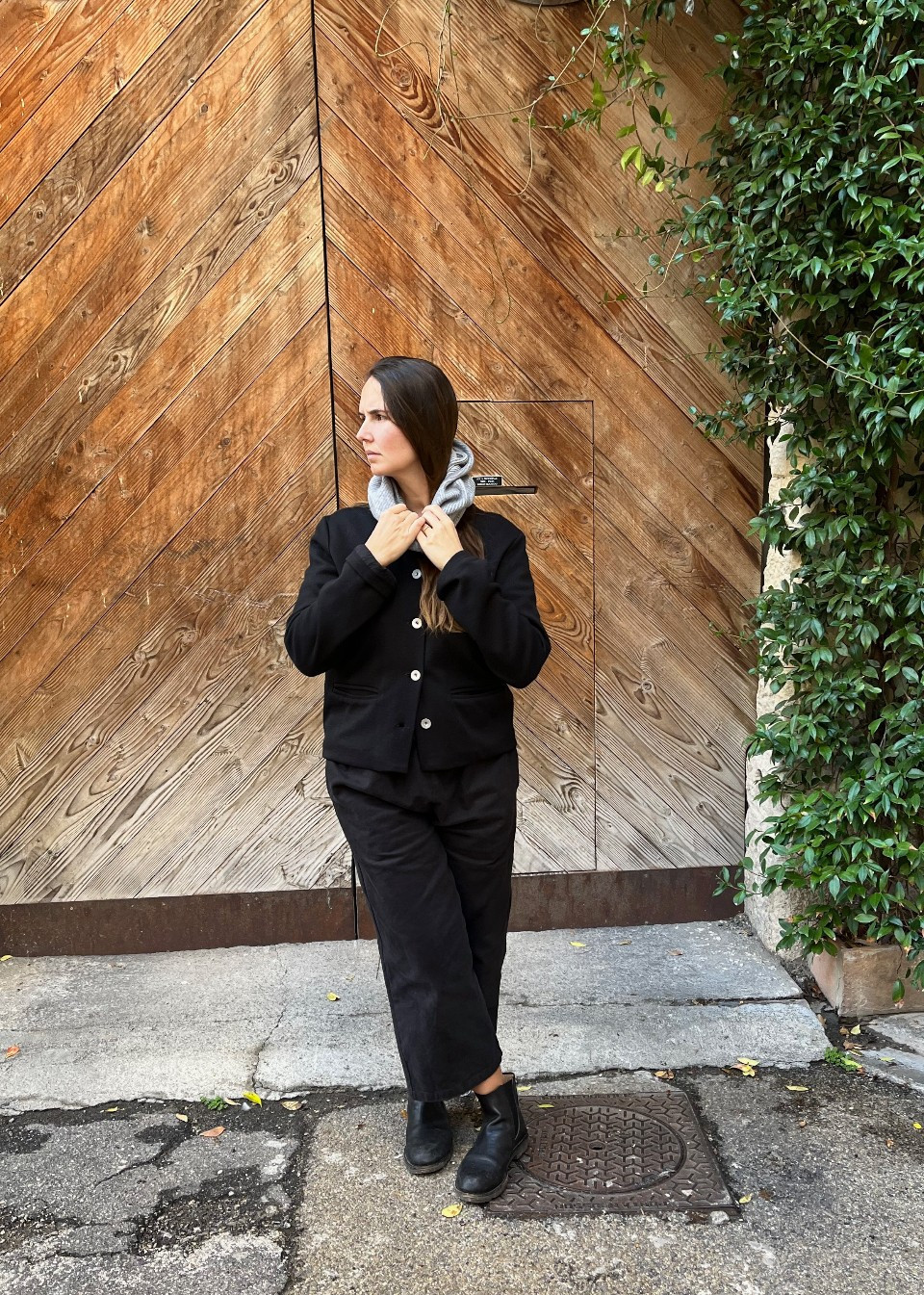 Charcoal merino hood - TBCo