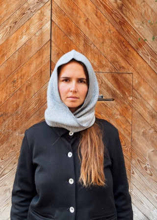 Charcoal merino hood - TBCo