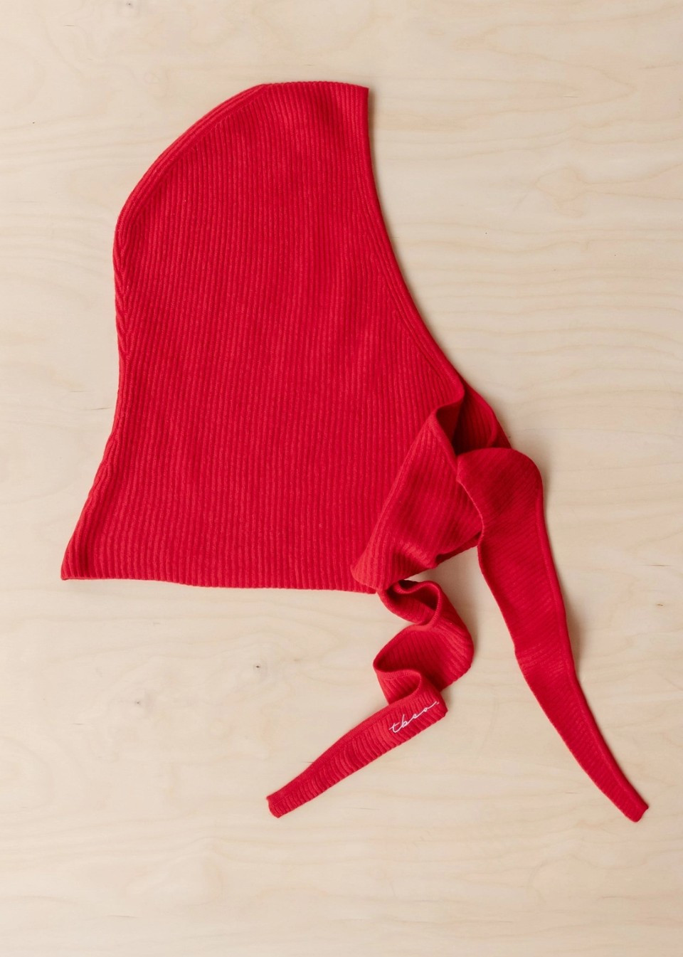 Red merino hood - TBCo