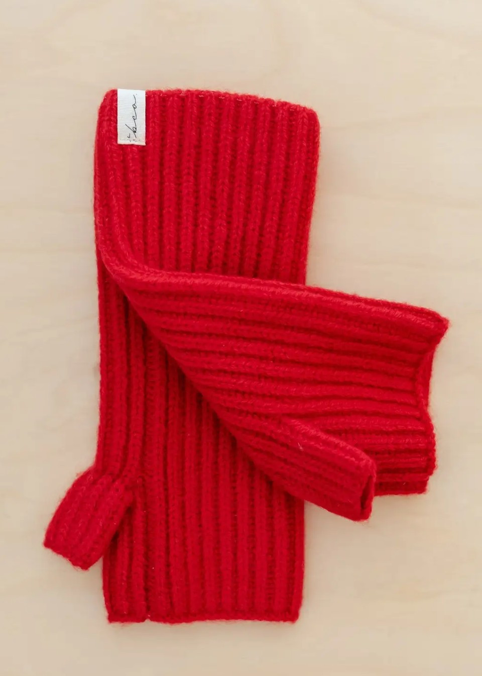 Mitaines en cachemire et merinos rouge - TBCo