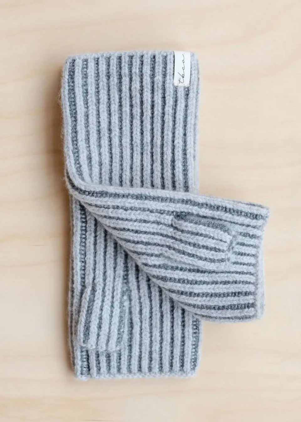 Grey Merino and Cashmere Mittens - TBCo