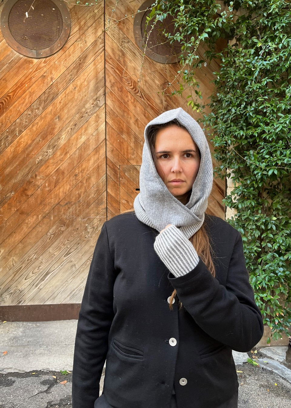 Grey Merino and Cashmere Mittens - TBCo