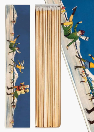 Boite d'allumettes longues décorée avec des oiseaux par Archivist