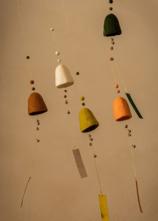 Cloche en feutre caramel - MUSKHANE