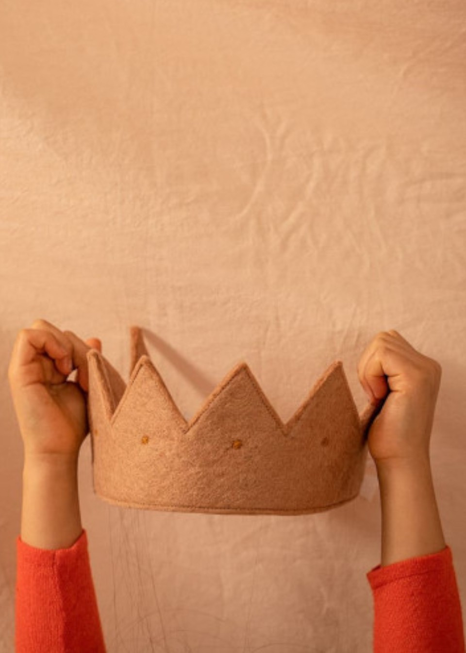 Nude felted crown - MUSKHANE