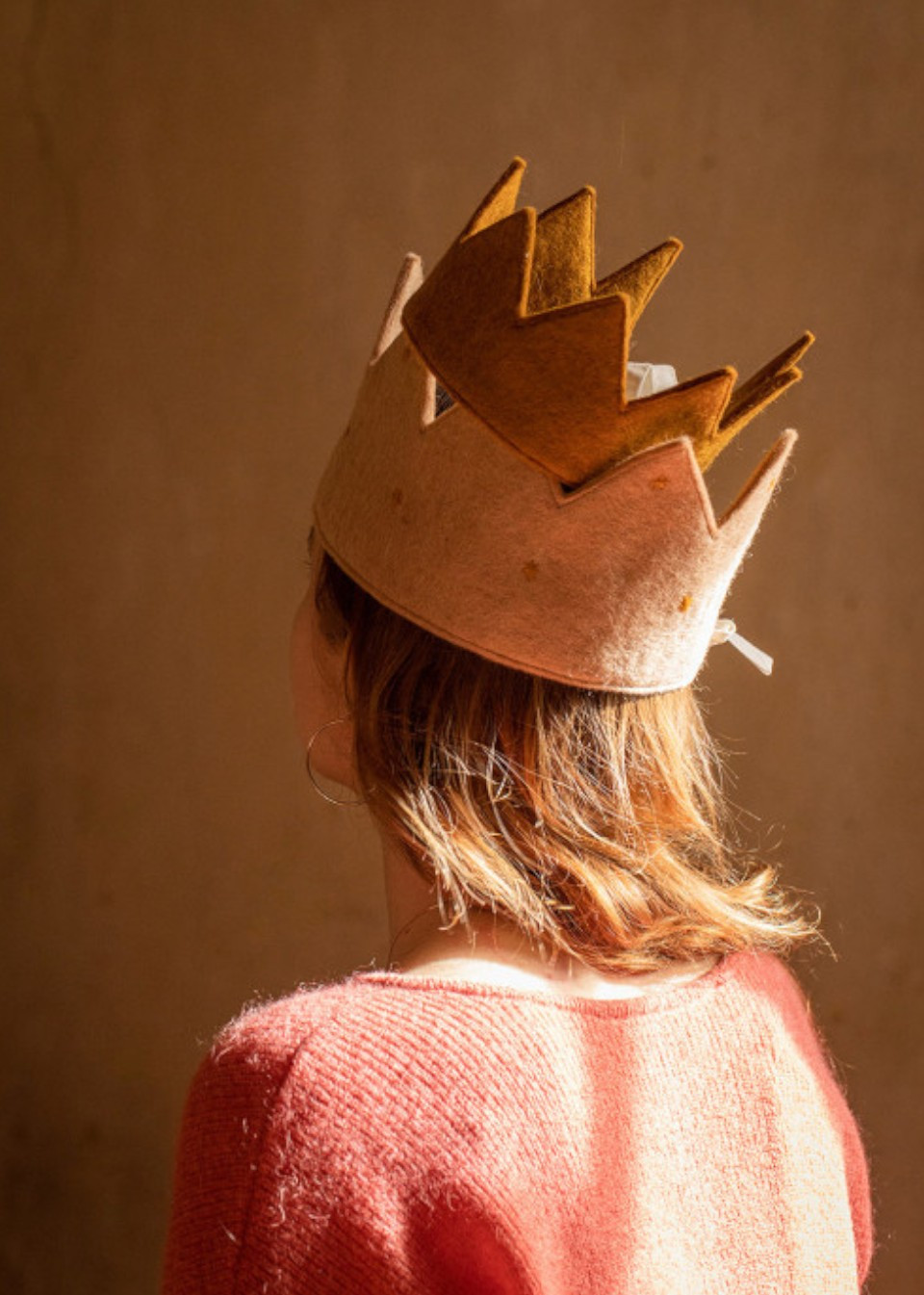Nude felted crown - MUSKHANE