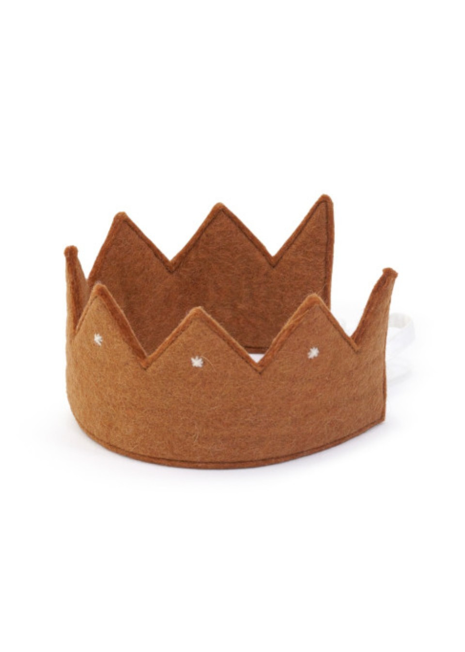 Caramel felted crown - MUSKHANE