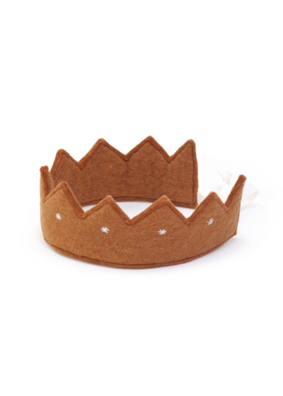 Caramel felted crown - MUSKHANE