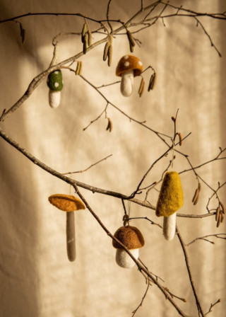 Set of 6 mushrooms to hang - MUSKHANE