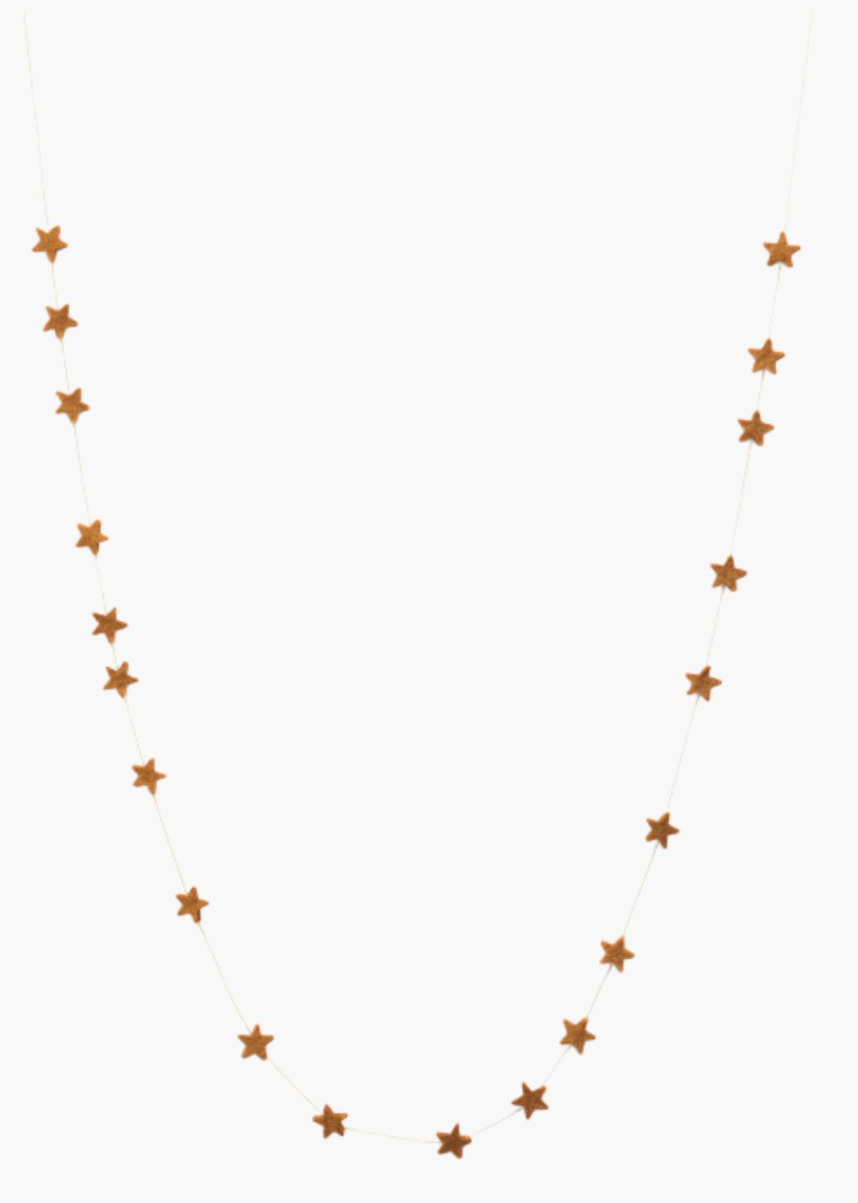 Caramel stars felted garland - MUSKHANE