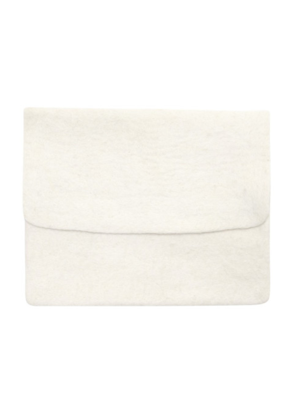 White Felted Pouch - MUSKHANE