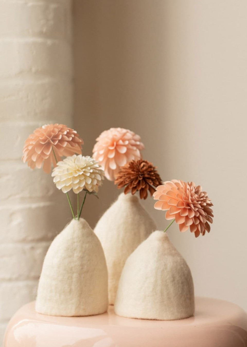 Lot de 3 cache-vases blancs - MUSKHANE