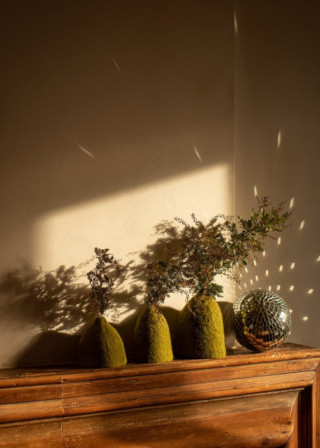 Lot de 3 cache-vases vert anis - MUSKHANE