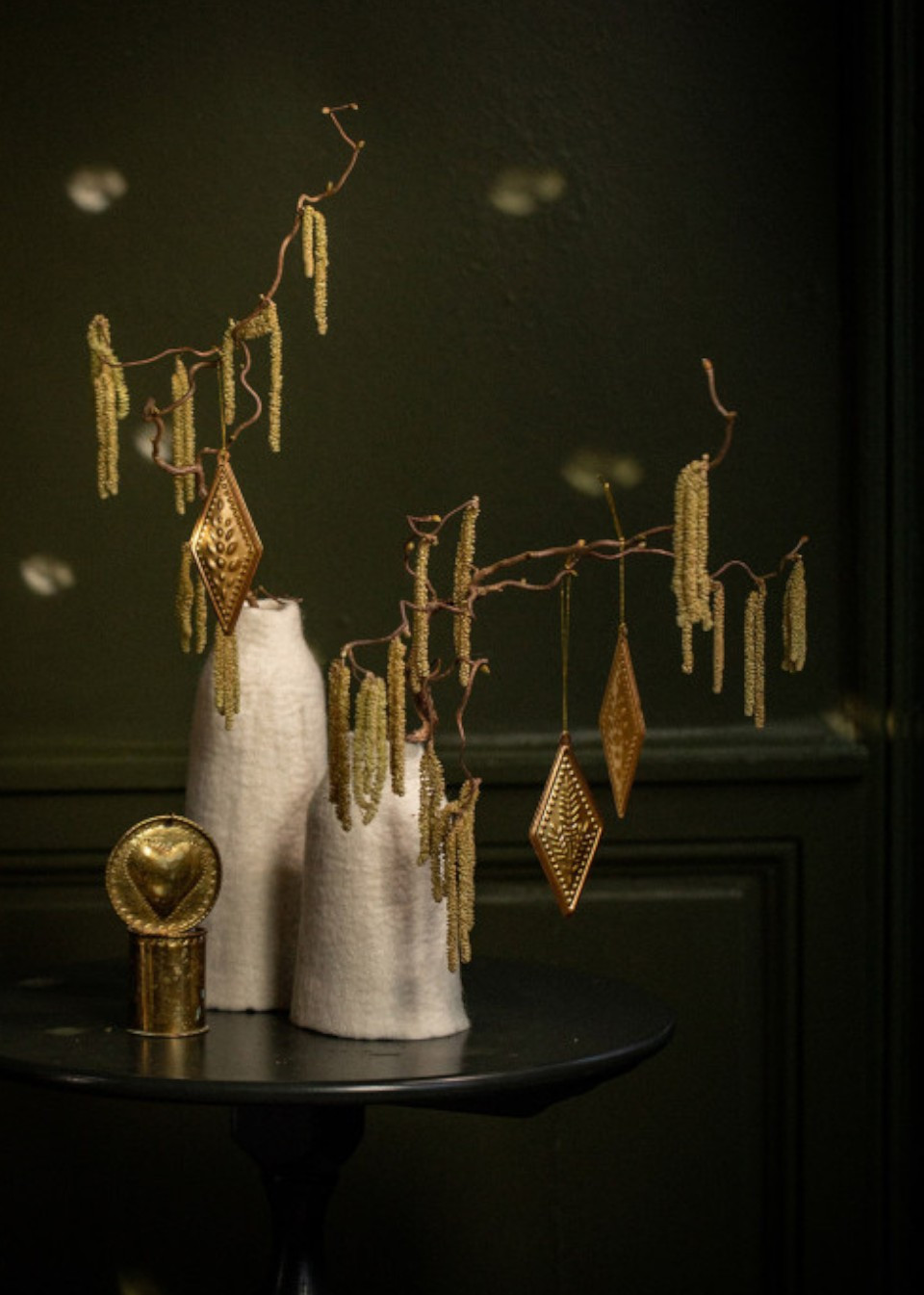 Cache-vase en feutre blanc - MUSKHANE