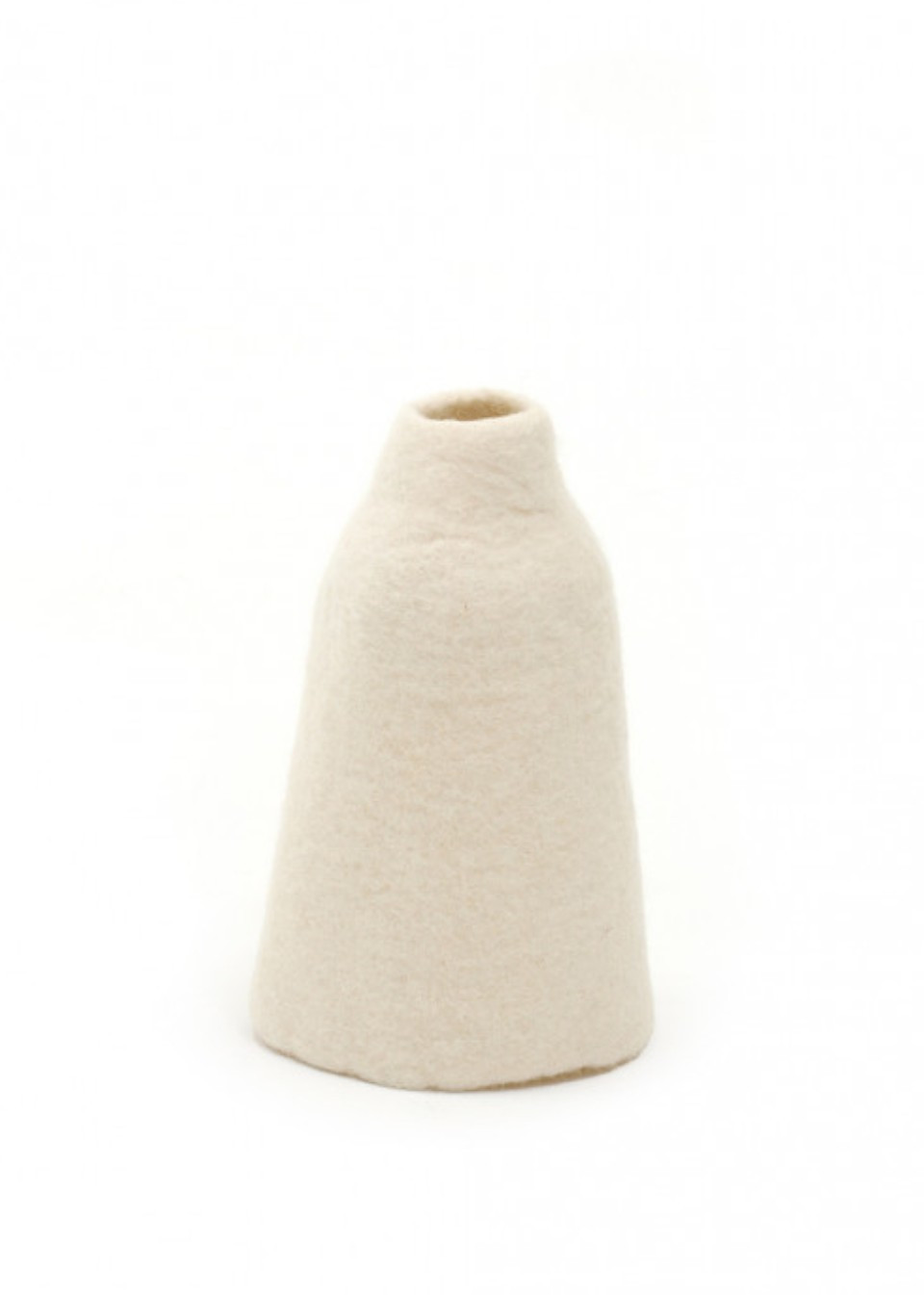 Vase cover in white felt wool - MUSKHANE