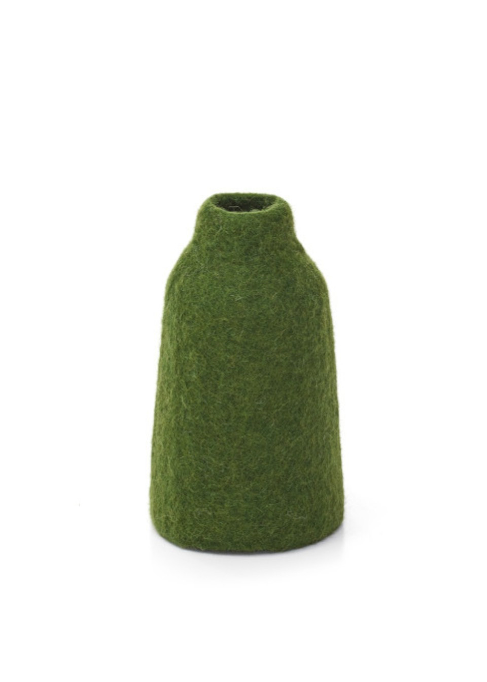Vase cover in forest green felt wool - MUSKHANE