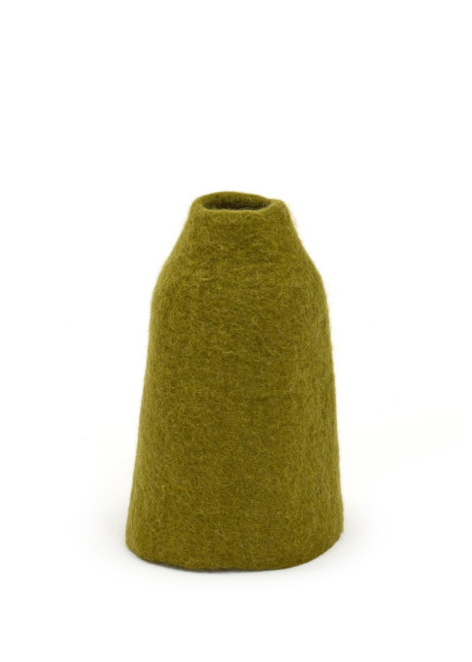 Vase cover in anise green felt wool - MUSKHANE