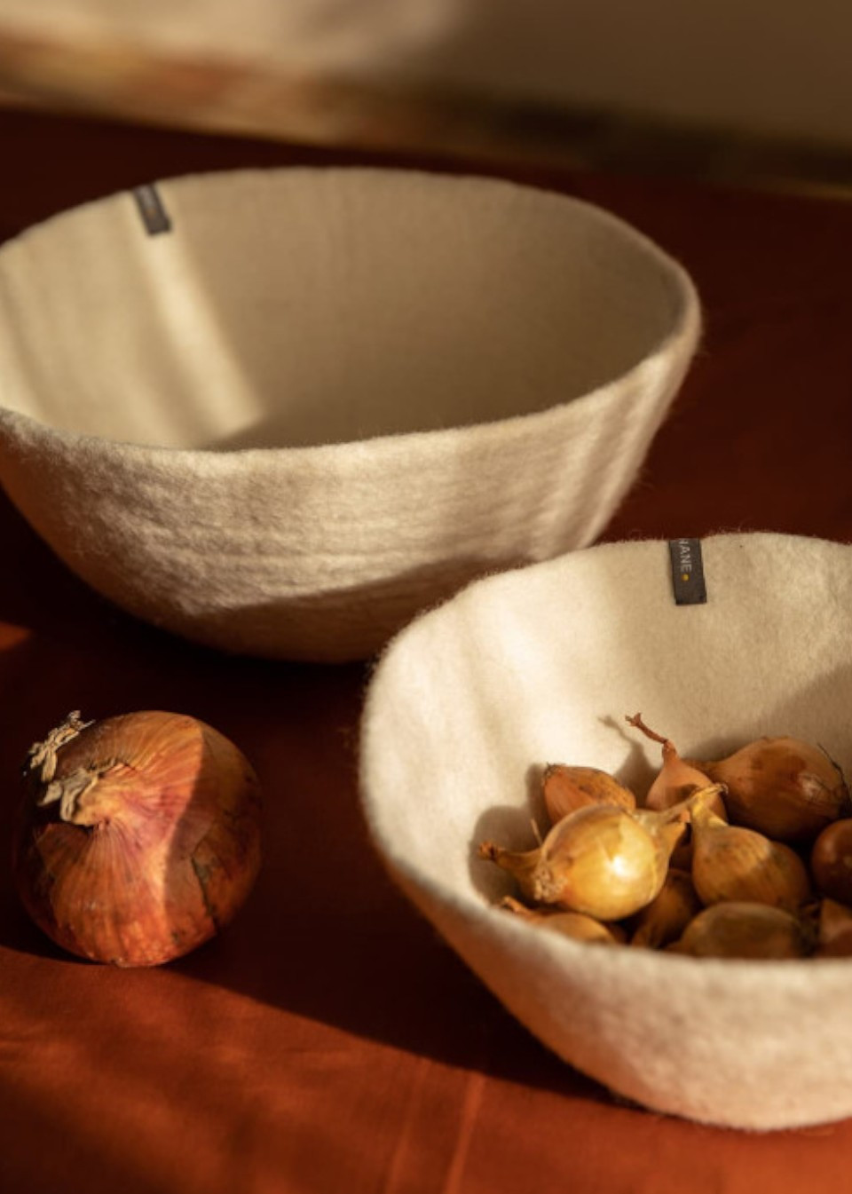 White felt basket - MUSKHANE