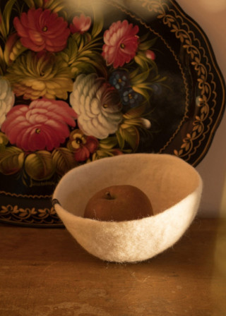 White felt basket - MUSKHANE