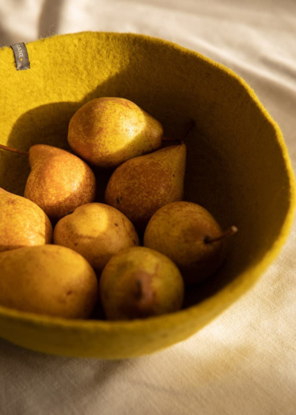 Anise green felt basket - MUSKHANE