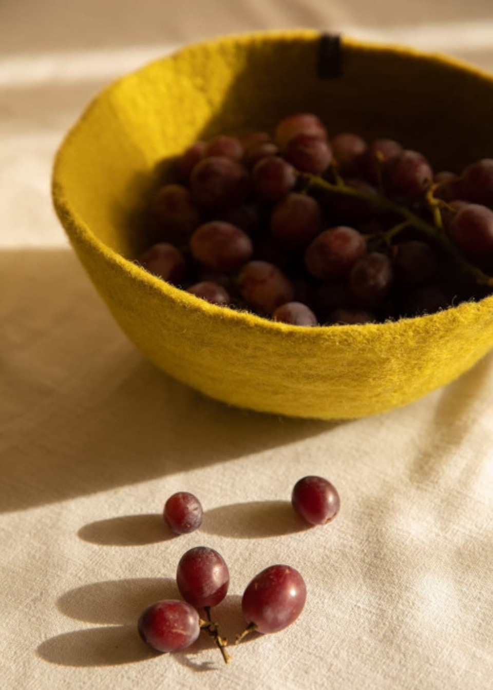 Anise green felt basket - MUSKHANE