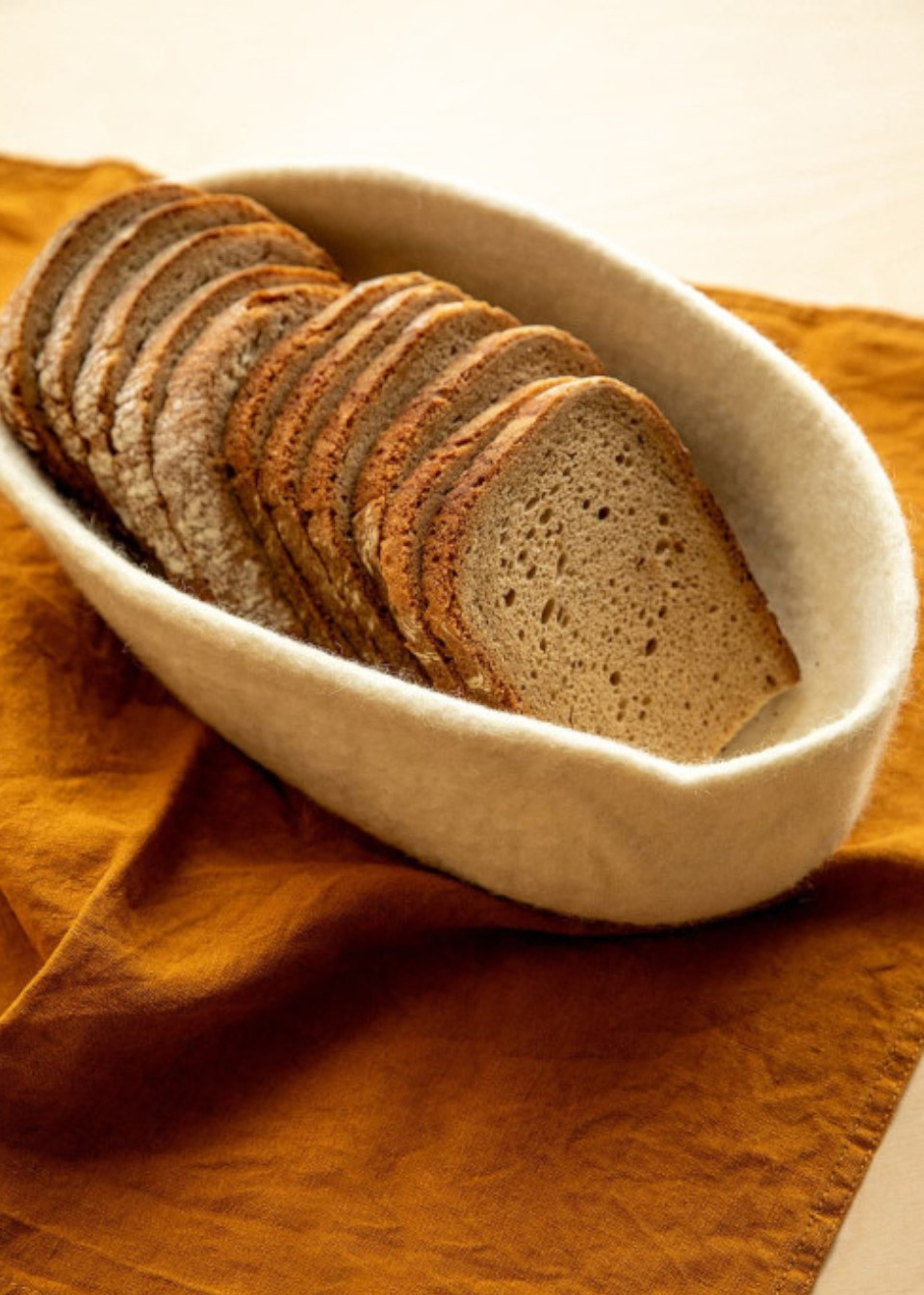 White felt basket - MUSKHANE