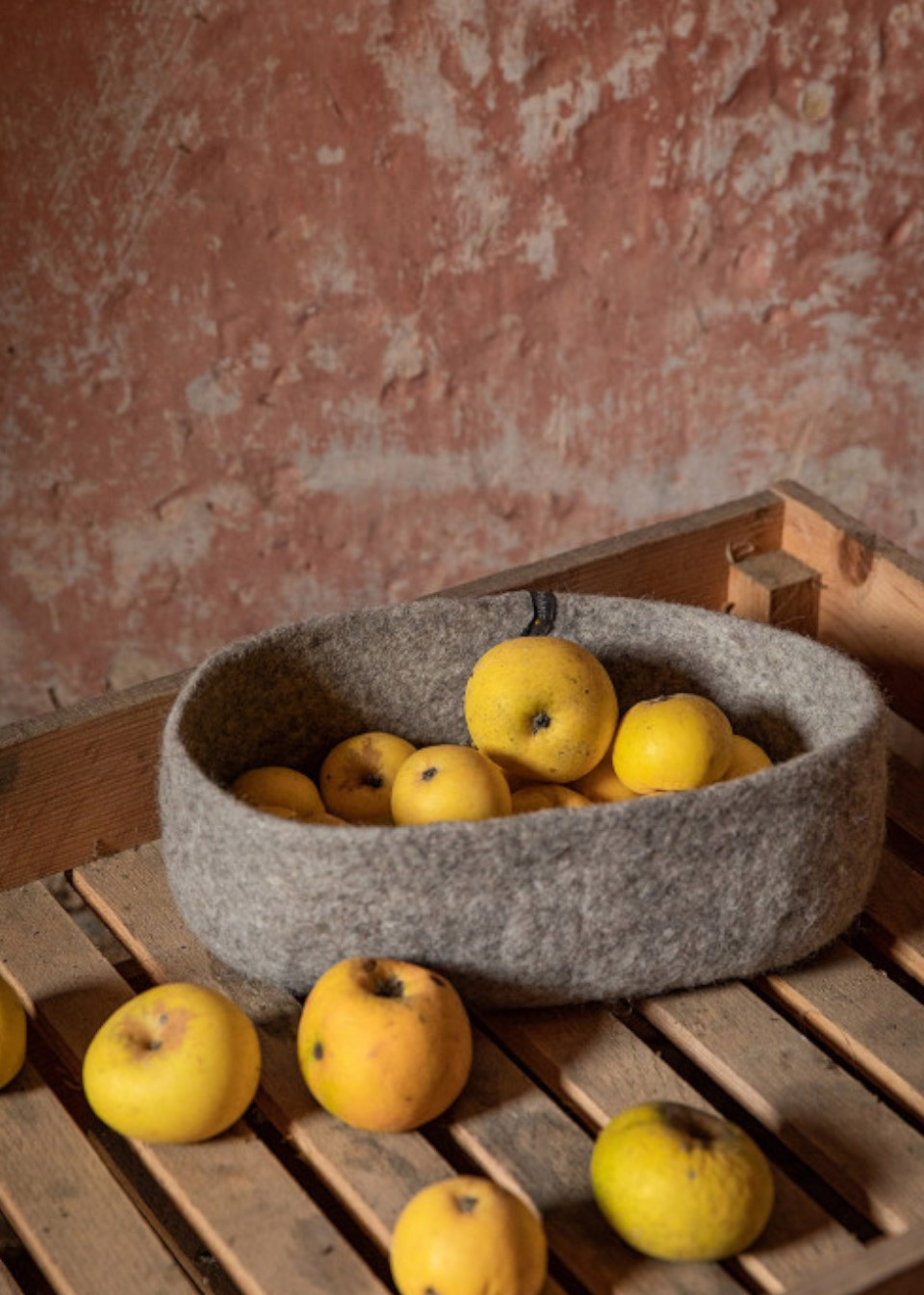 Grey felt basket - MUSKHANE