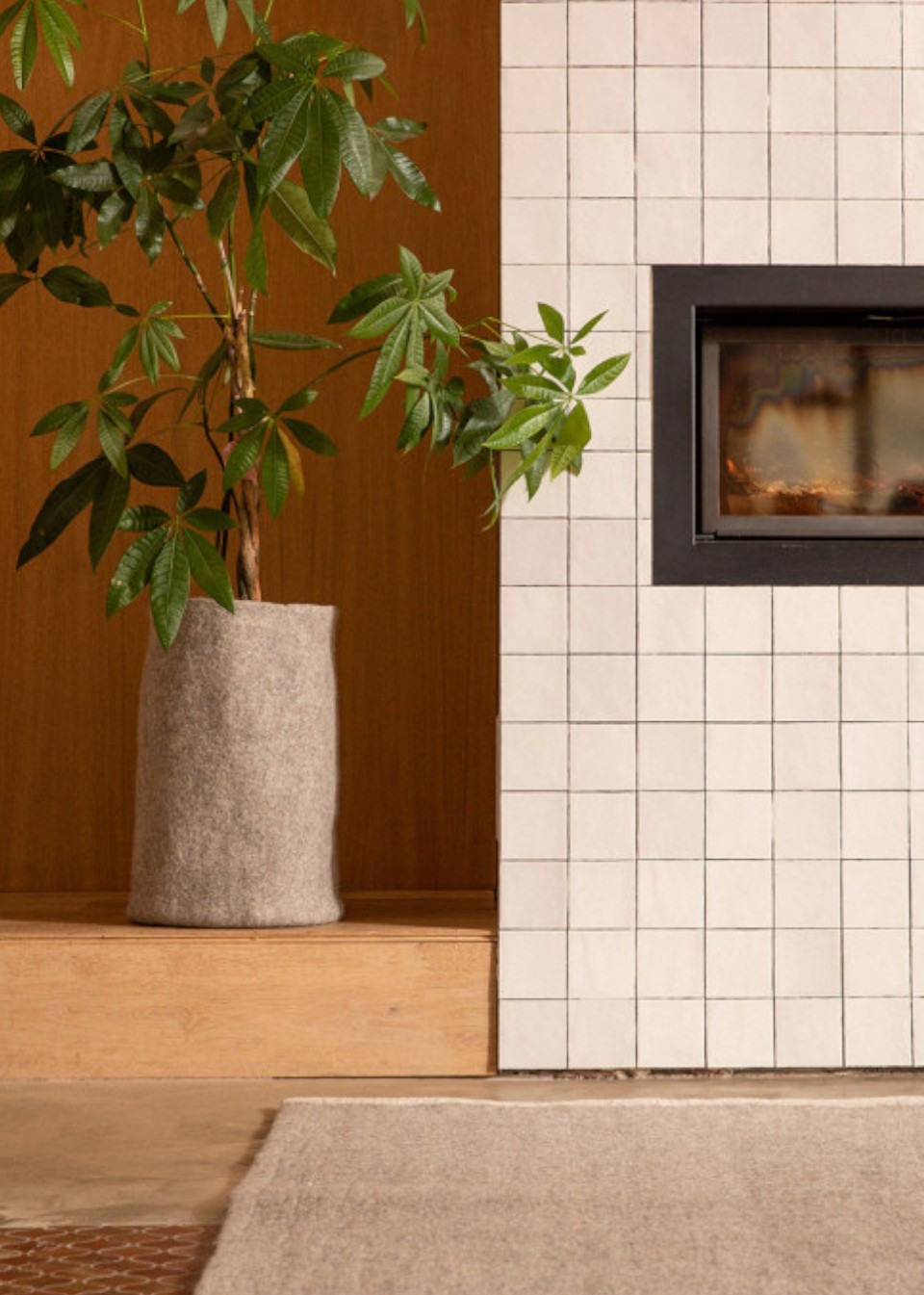 Calebasse en feutre gris - MUSKHANE