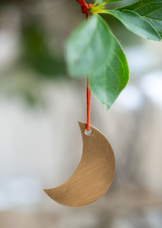 Brass Moon Ornament - MUSKHANE