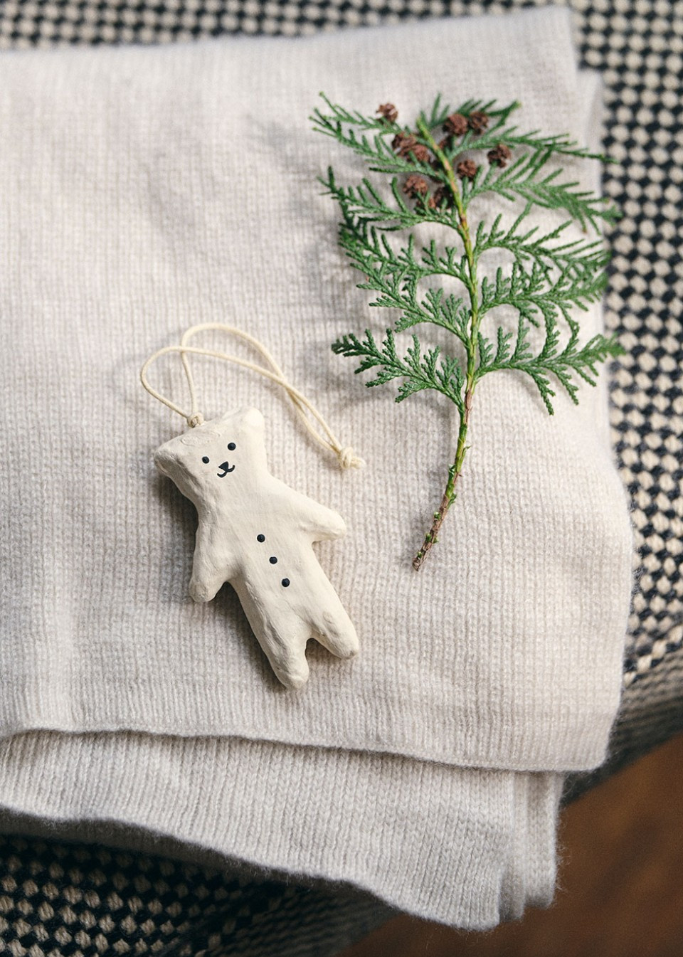 White Bear Papier-mâché Ornament- FOG LINEN WORK
