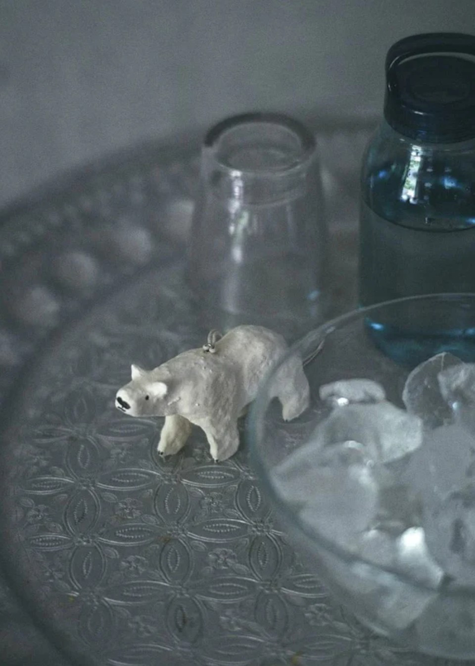 Polar Bear Papier-mâché Ornament- FOG LINEN WORK