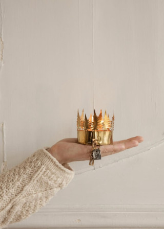 Brass candle holder Trees - WALTHER & CO