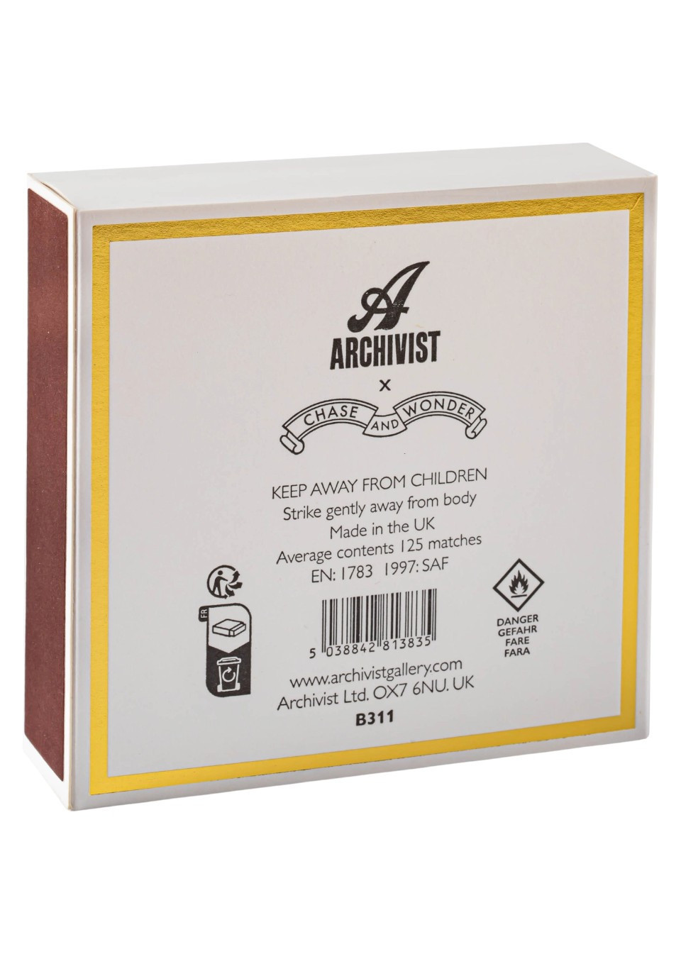 Square matchbox "Fireplace" - ARCHIVIST GALLERY