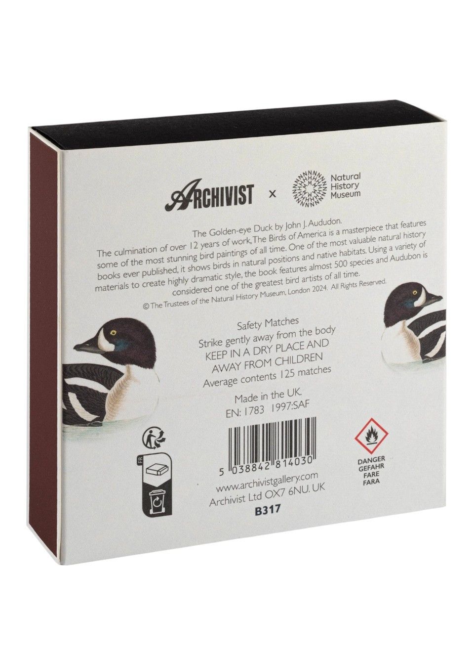 Square matchbox "Duck" - ARCHIVIST GALLERY