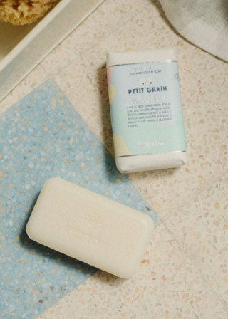 Ultra rich solid soap "Petit Grain" - KERZON