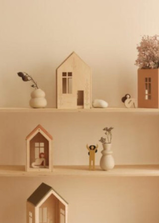 Maison de poupée en bois naturel - BABAÏ