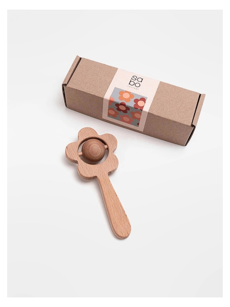 Wooden Flower Rattle - SABO