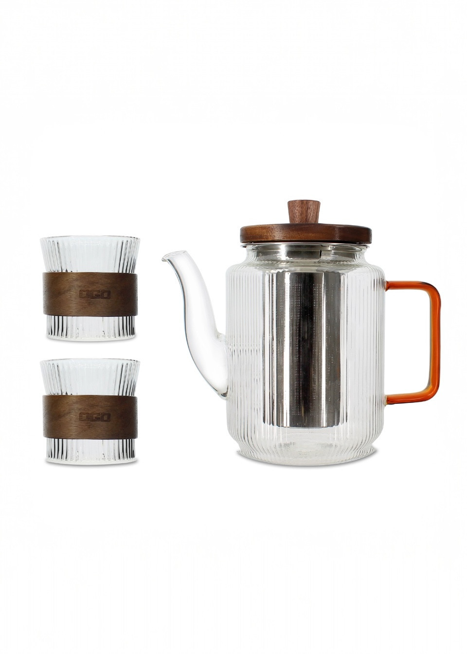 Karl Teapot and 2 cups set - OGO LIVING