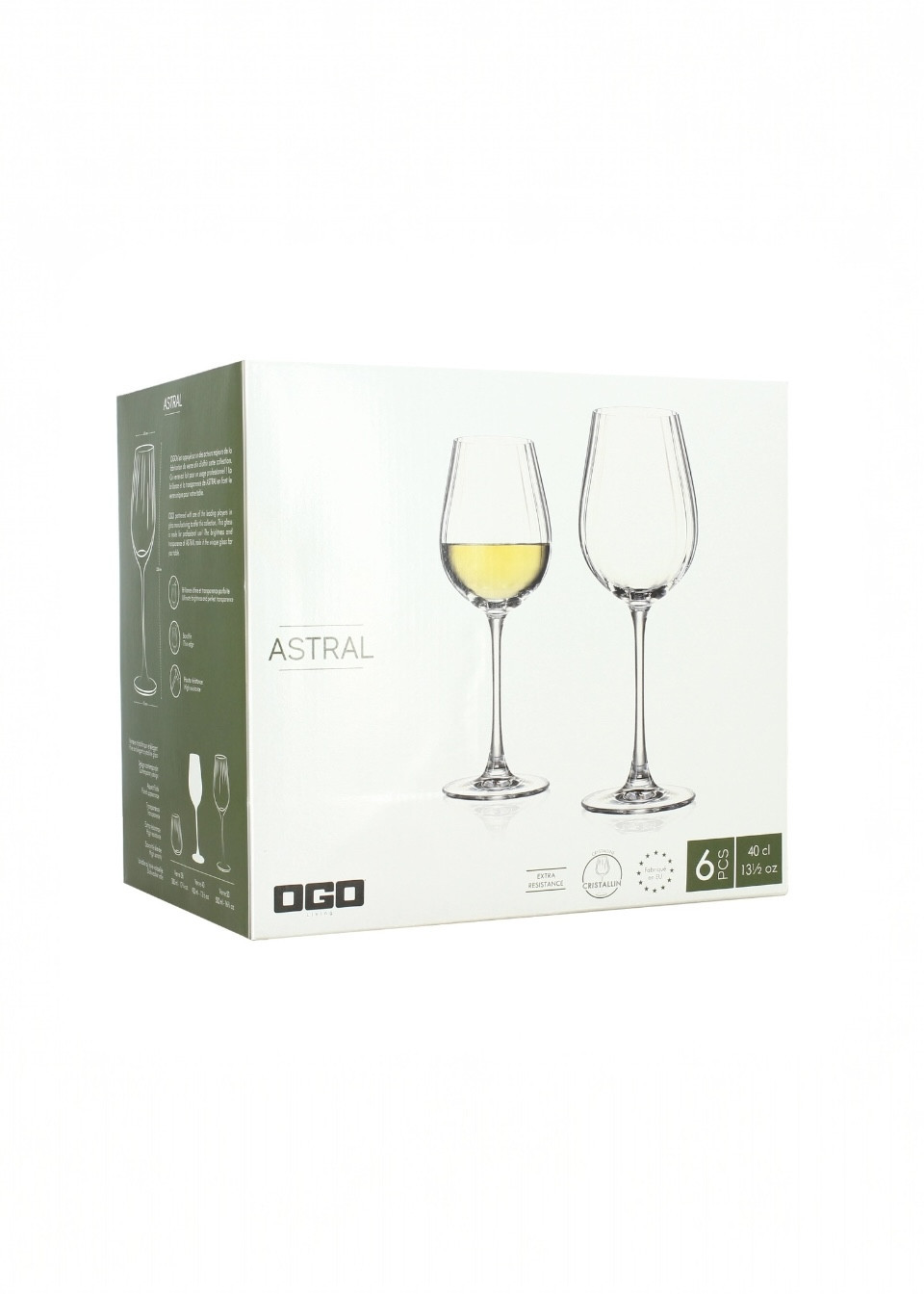 6 verres à vin- OGO LIVING