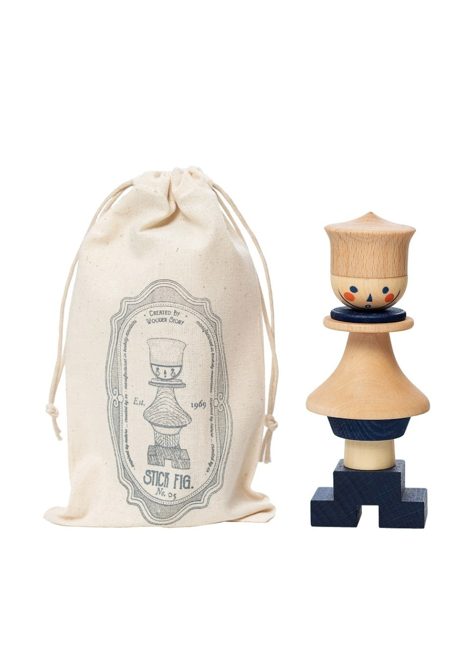 Bonhomme en bois empilable n°05 - WOODEN STORY
