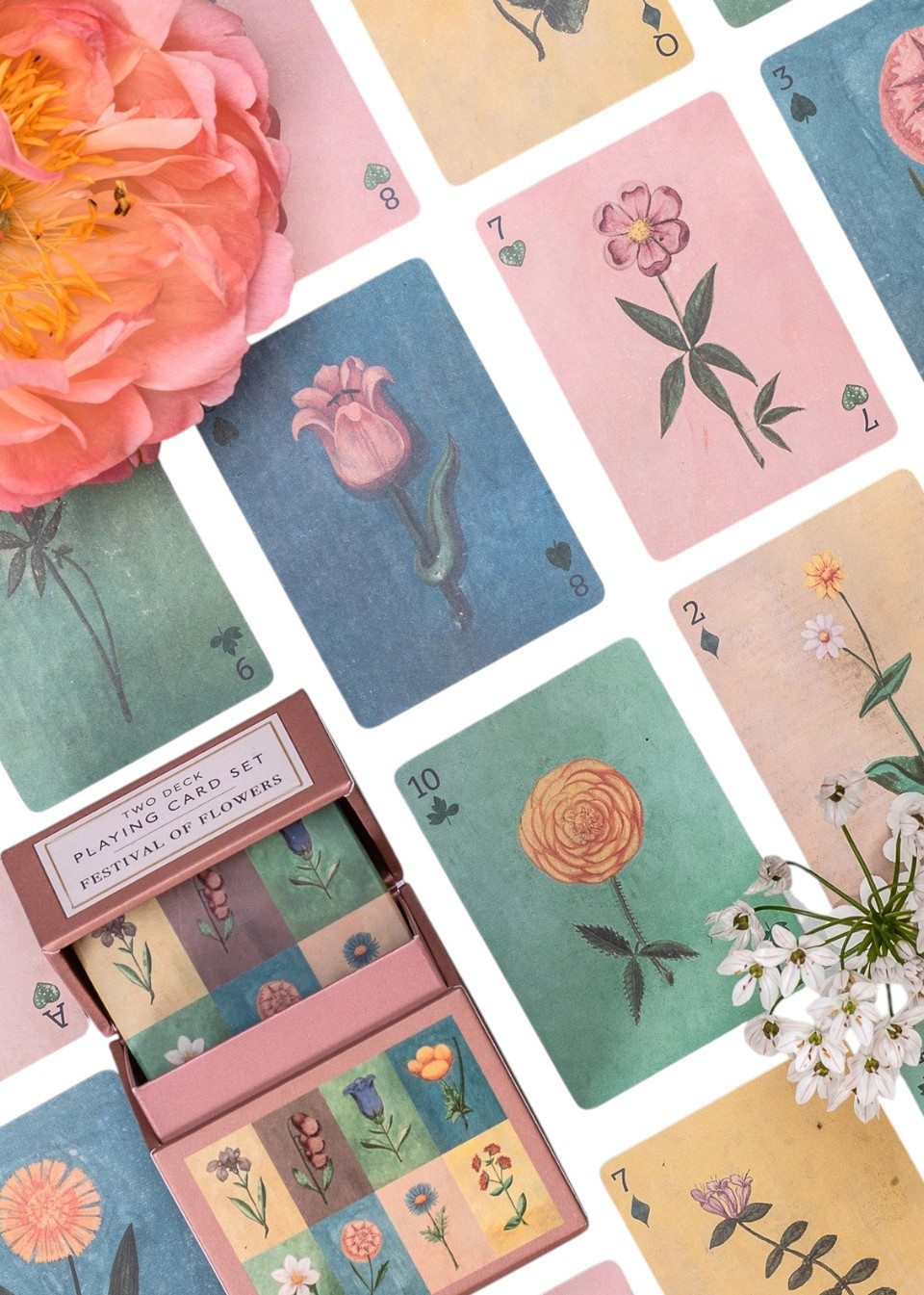 Playing Card Set Flowers - ROOMYTOWN