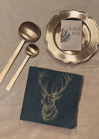 Paper napkins - Green Reindeer