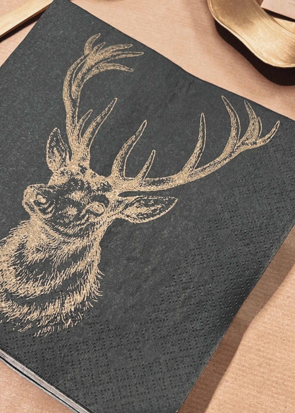 Paper napkins - Green Reindeer
