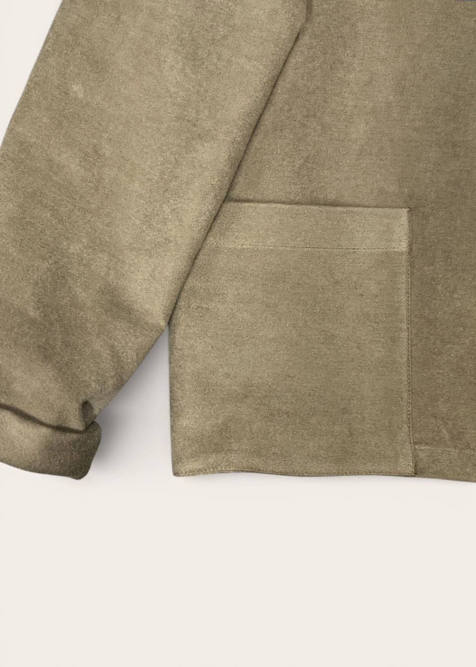 Man jacket in taupe moleskin - LE VESTIAIRE DE JEANNE