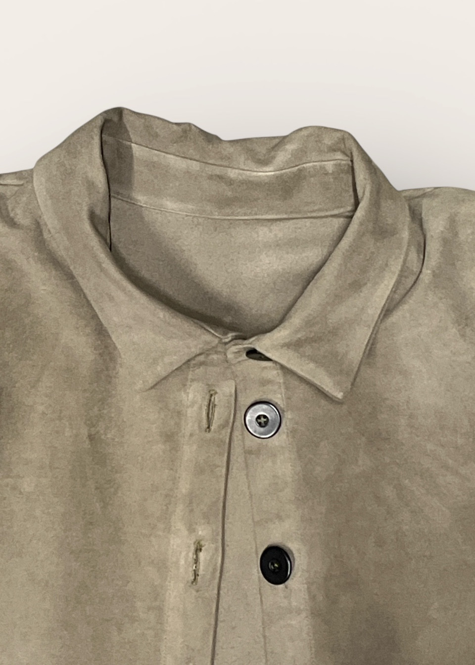 Man jacket in taupe moleskin - LE VESTIAIRE DE JEANNE