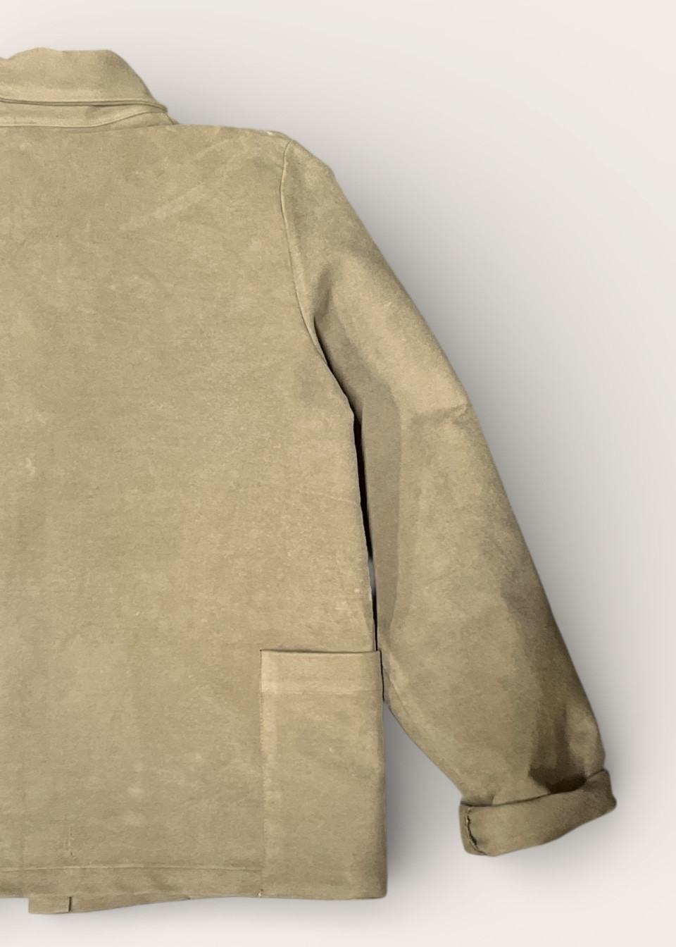 Veste homme en moleskine taupe - LE VESTIAIRE DE JEANNE