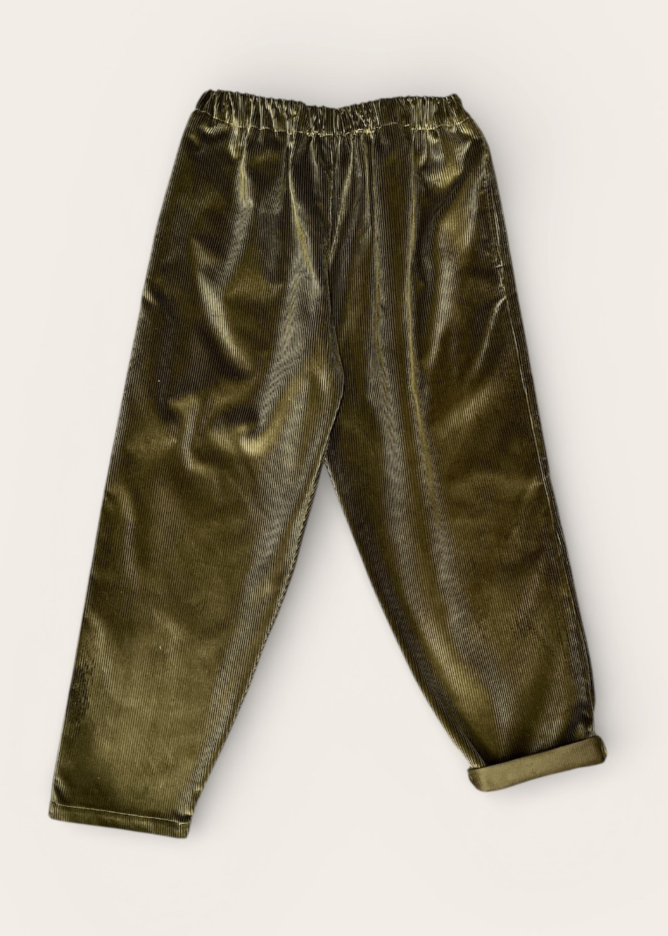 Classic trousers in bottle green corduroy - LE VESTIAIRE DE JEANNE